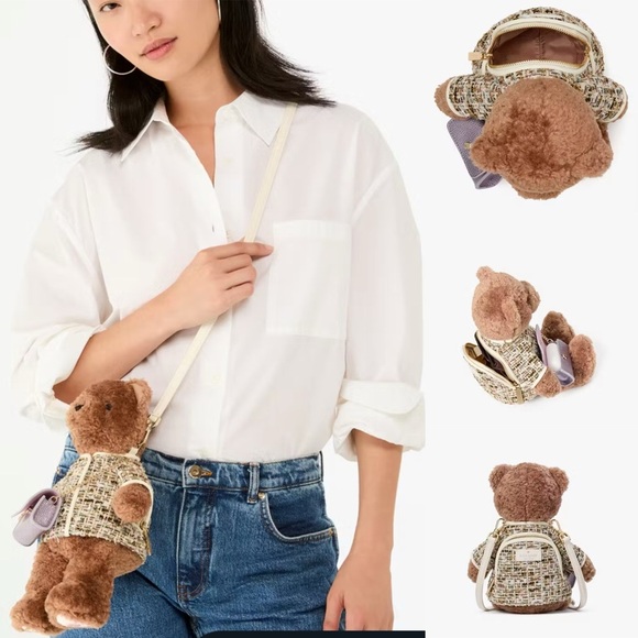 NWT- Kate Spade Oh What Fun 3D Teddy Bear Crossbody - Picture 2 of 9